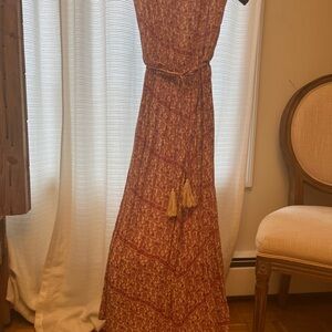 Elegant boho chic strapless jumpsuit